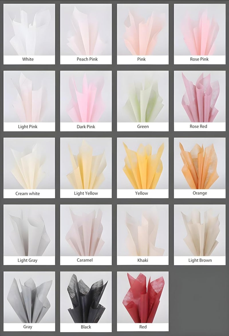 MLSG 96 Sheets Tissue Flower Wrapping Paper Cotton Wrapping Flower Paper Withdrawable Lining Paper Non-woven Waterproof Floral Bouquet Wraps For Florist Packaging Arrangement (Orange) - Image 2
